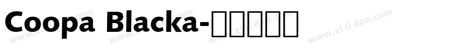 Coopa Blacka字体转换